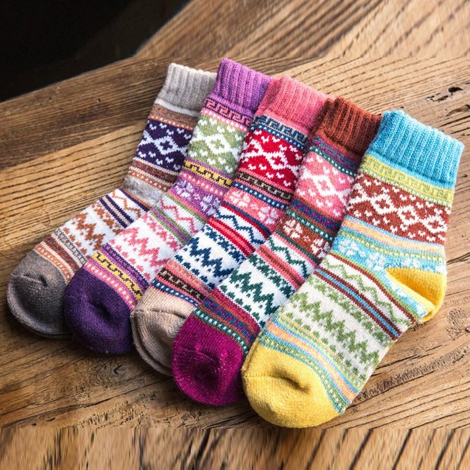 Casual Sheath Tribal Women fuzzy socks | noracora