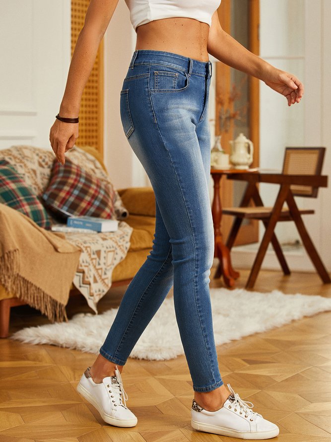 Casual Plain Jeans