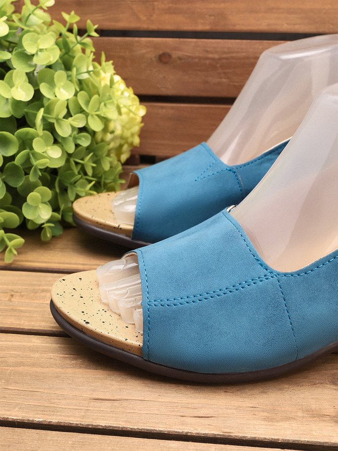 stylish sequin open toe chunky heeled sandals