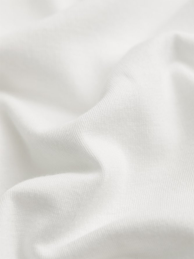 Lace Plain Casual Short Sleeve T-Shirt