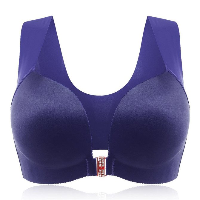Angelvic Wireless Seamless Front Closure No Padding Gather Wide Strap Bras Us Bcd Cup Noracora 7246
