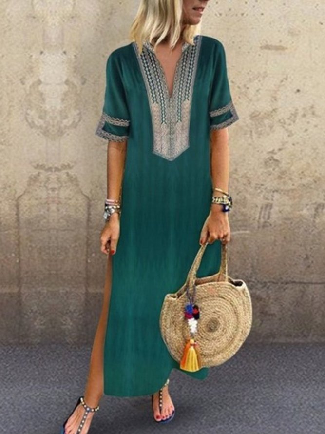 Casual Vintage Ethinc Feature Beach Dress | noracora