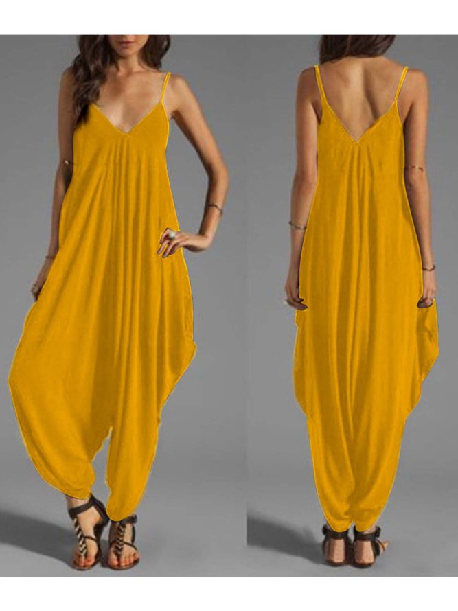 Low Chest V Collar Sexy Jumpsuit noracora