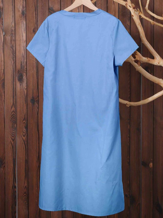 Short Sleeve V-Neck Casual Dresses