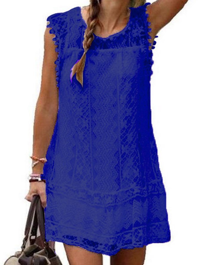Shift Women Daily Short Sleeve Paneled Solid Summer Dress | noracora