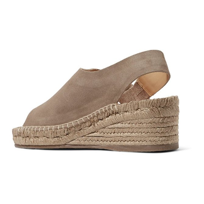 Women Arc Suede Espadrille Wedge Sandals noracora