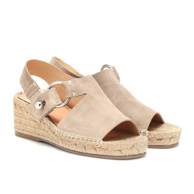 Women Arc Suede Espadrille Wedge Sandals noracora