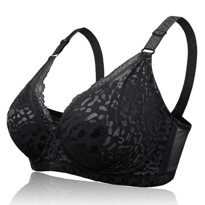 Breathable Push Up Adjustable Full Coverage Thin Underwire Lace Gather ...