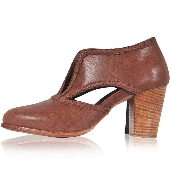 cutout low heel oxford shoes women daily loafers