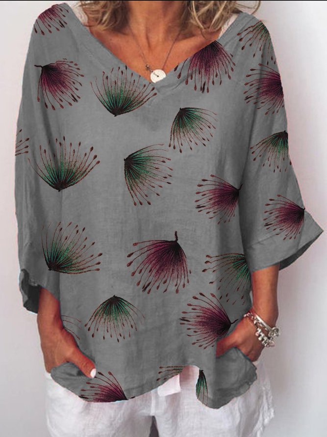 CottonBlend Casual Long Sleeve TShirts noracora