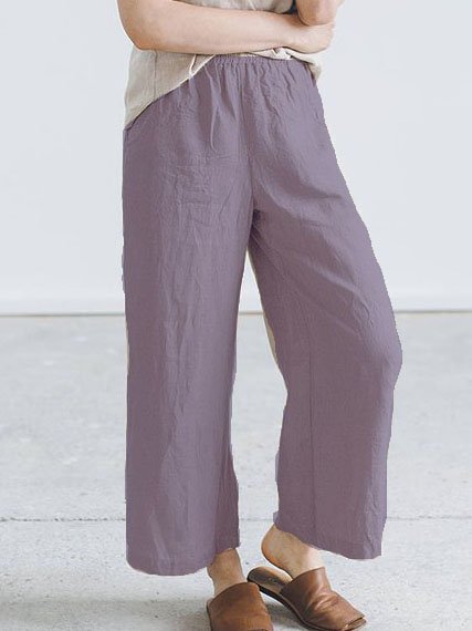 Linen Pants | Clothing | Poowchic Solid Purple Accessories Linen Casual ...