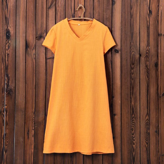 Short Sleeve V-Neck Casual Summer Dresses for Women