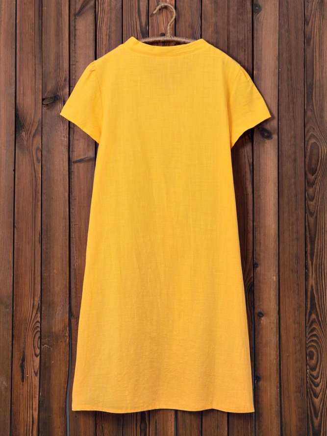 Short Sleeve V-Neck Casual Summer Dresses for Women