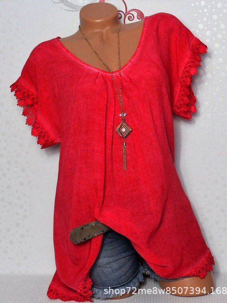 Round Neck Casual Shirts Blouses | Clothing | Casual Solid Round Neck ...