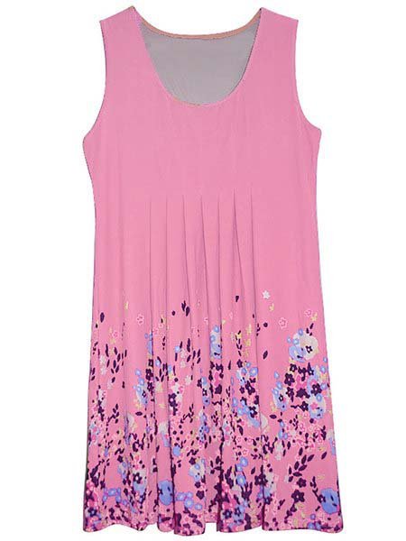 Painted Casual Sleeveless Causal Dresses