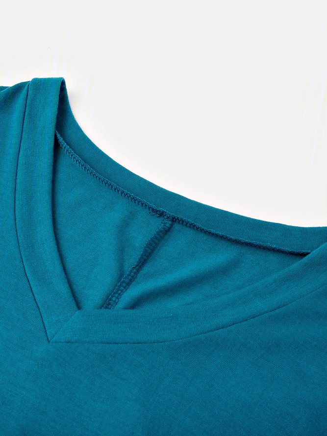 7 Colors/Plus Size Summer Casual Vneck Sleeveless TShirt Dress With