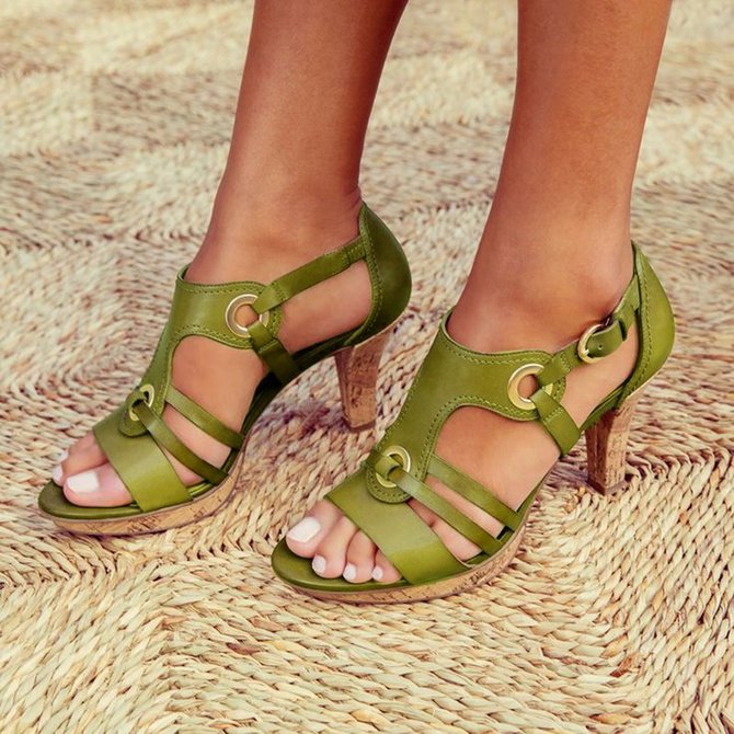 Women Summer New Style Elegant Buckle Strap Sandals