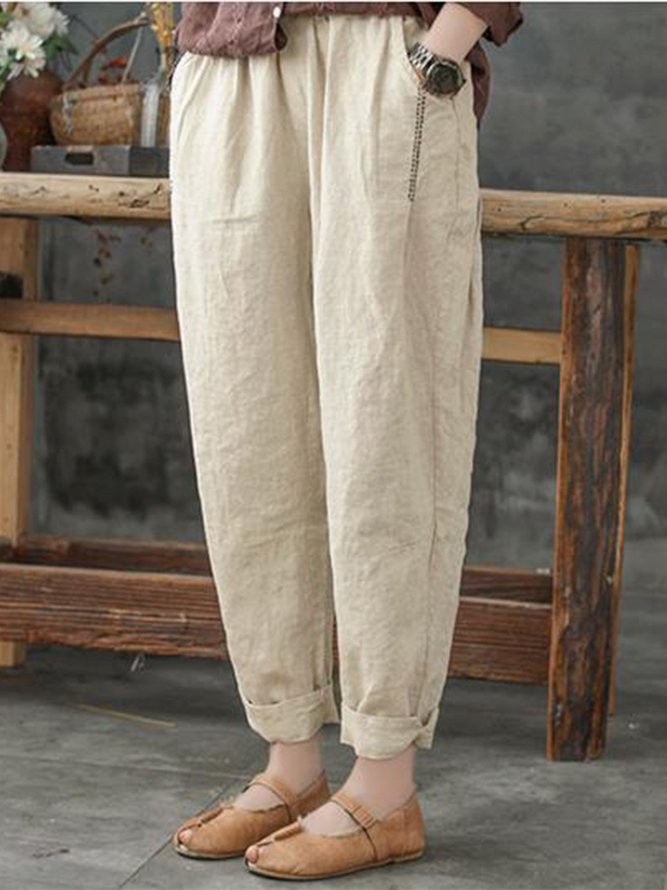 Casual Loose Plus Size Pants with Pockets