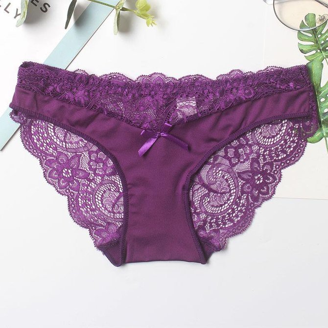 Womens Sexy Lace Low Waist Cotton Crotch Panties Noracora 