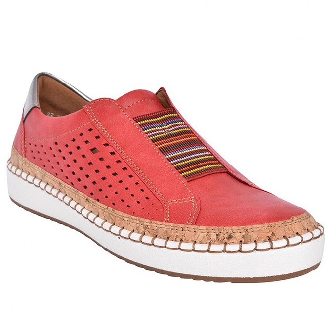 slide hollow out round toe sneakers