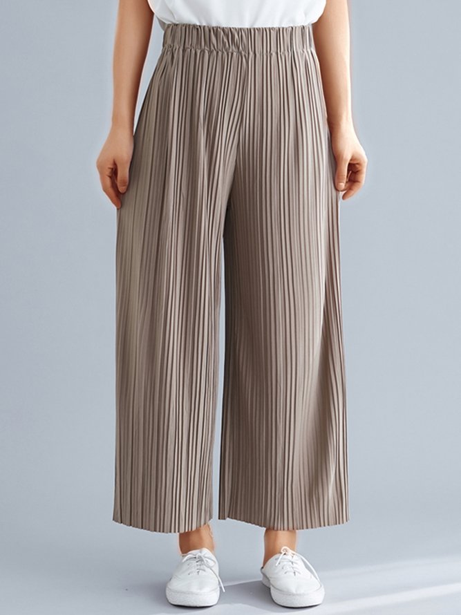 Plus Size Women Plain Casual Pants noracora