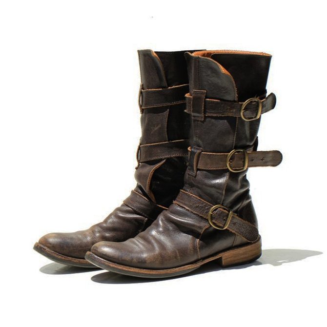 Women's Vintage Low Heel Boots | noracora