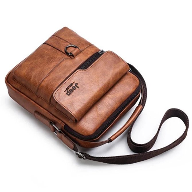 Men's Leather Business Messenger Bag noracora