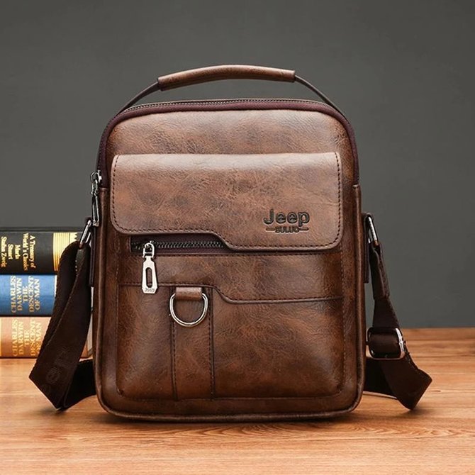 Men's Leather Business Messenger Bag noracora