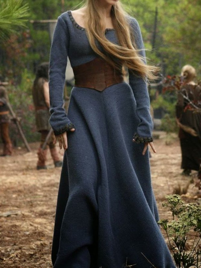 Solid Casual Swing Dresses With Belt noracora