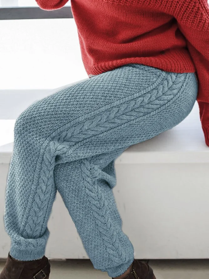 Simple & Basic Knitted Pants Clothing Shift Knitted Bottoms noracora