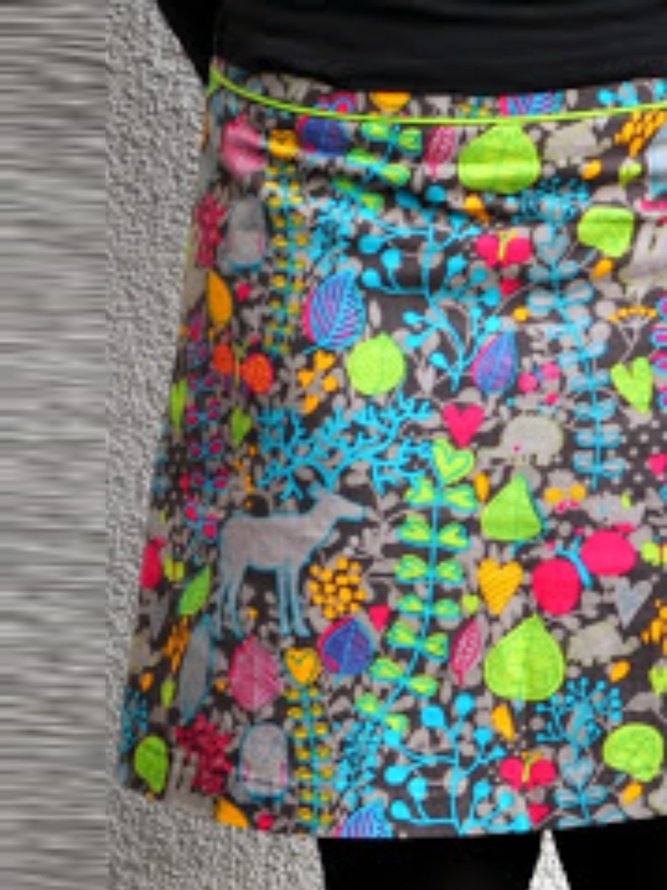 Multicolor Vintage Floral-Print Skirt