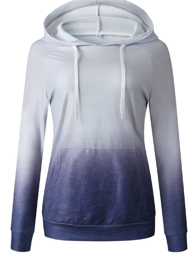 Long Sleeve Asymmetric Cotton-Blend Hoodie Shirts & Tops | noracora