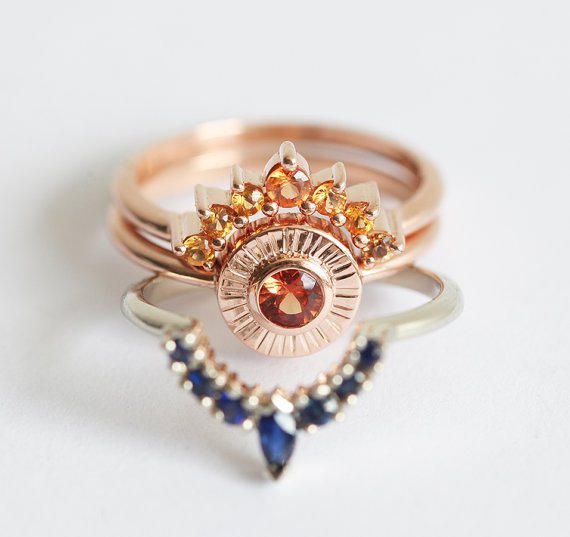 Rose Gold Alloy Rings noracora