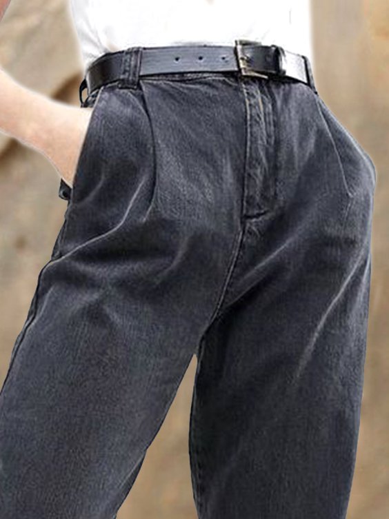 Basic Solid Shift Pants noracora