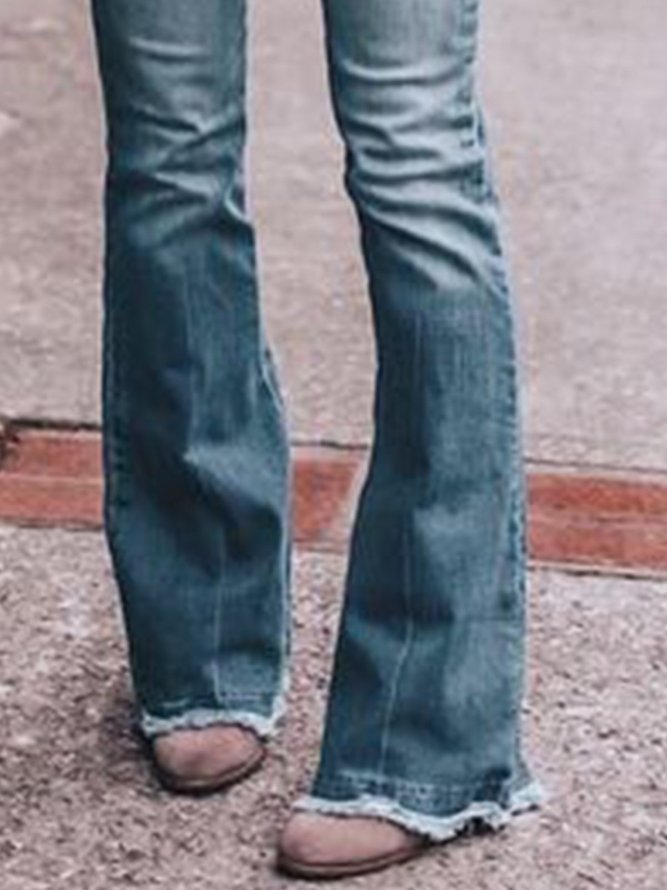 Slim-fit denim flared Jeans