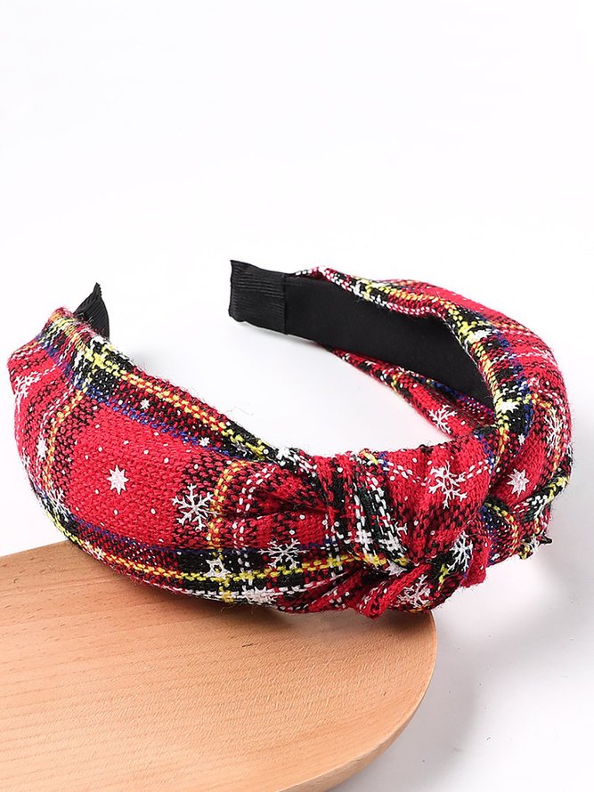 Christmas plaid headband noracora