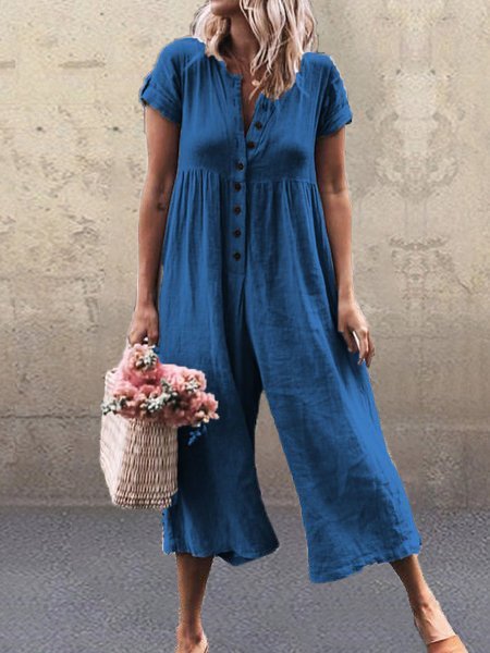 Women Casual Short Sleeve Jumpsuits | noracora