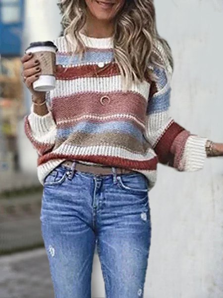 Fashion Casual Striped Sweaters