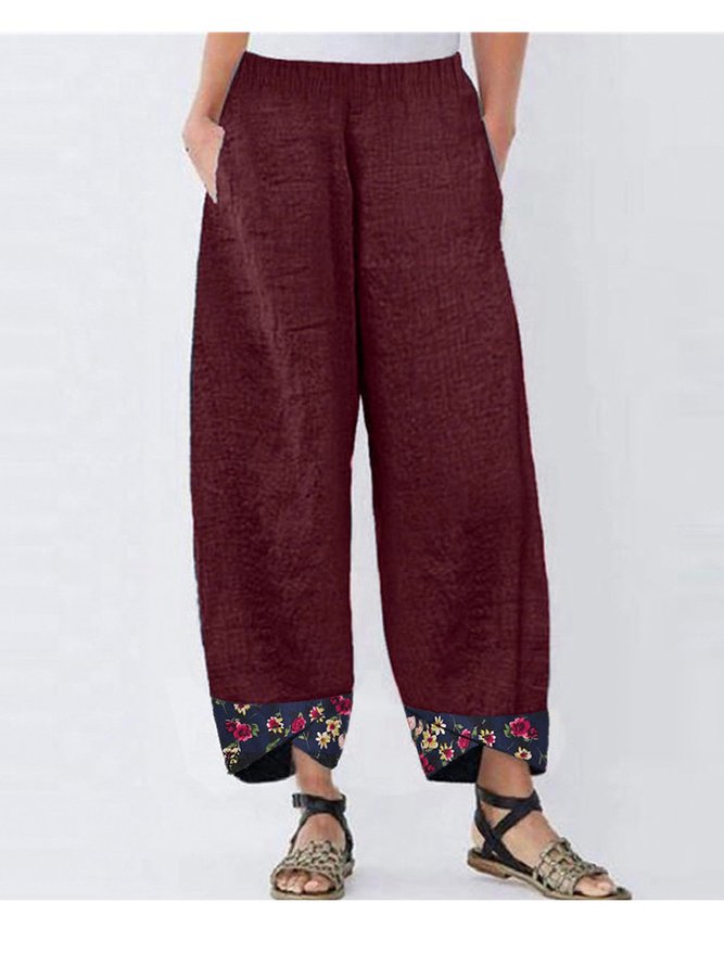 Women's Summer Casual Plus Size Cotton Pants | noracora