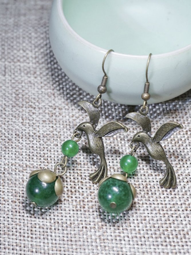 Olive Green Earrings noracora