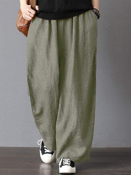 Casual Solid Loose Pants | noracora