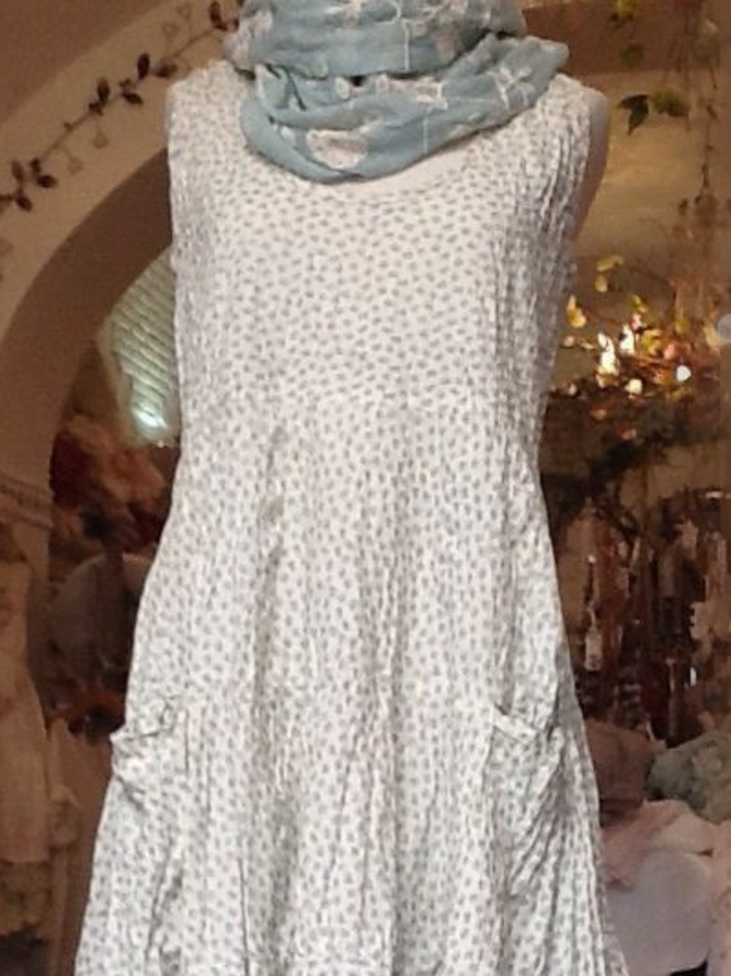 Plus size Vintage Sleeveless Printed Weaving Dress