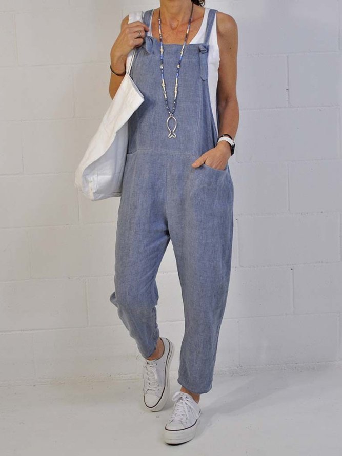 Casual Sleeveless Plus Size Jumpsuits