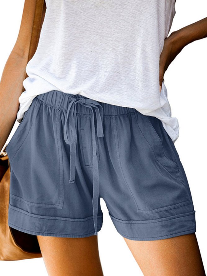 Fashion Women Summer Casual Plain Shorts | Clothing | Casual Cotton ...