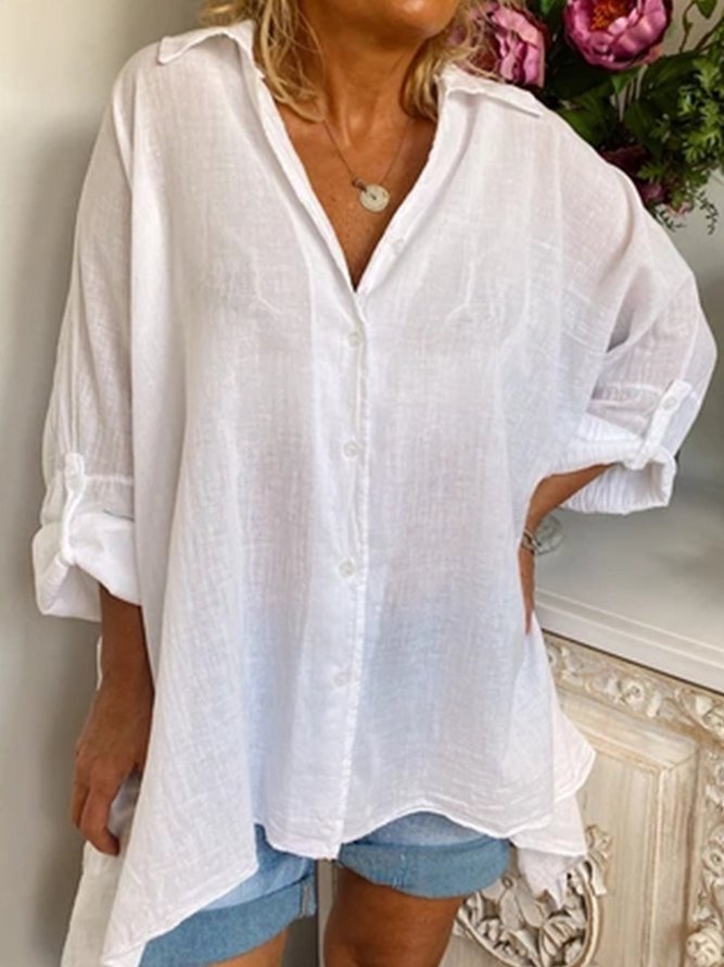 Casual Plus Size Tunic Shirts Tops
