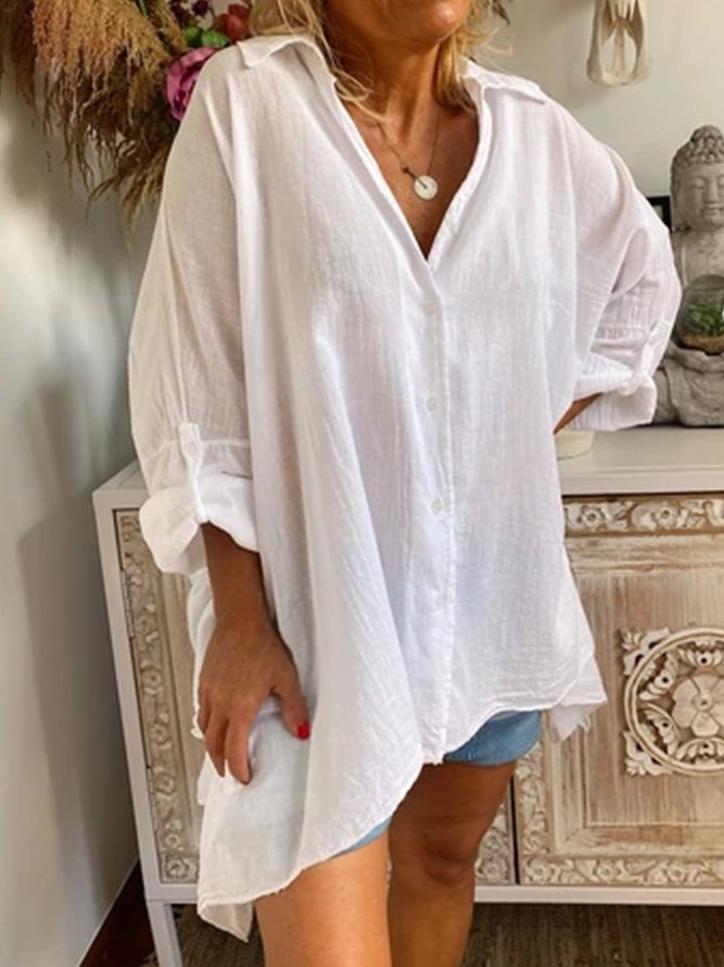 Casual Plus Size Tunic Shirts Tops