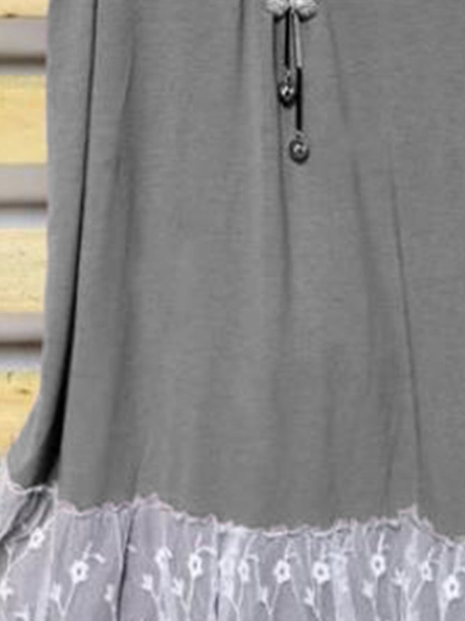 Sleeveless Plus Size V Neck Casual Knitting Dress