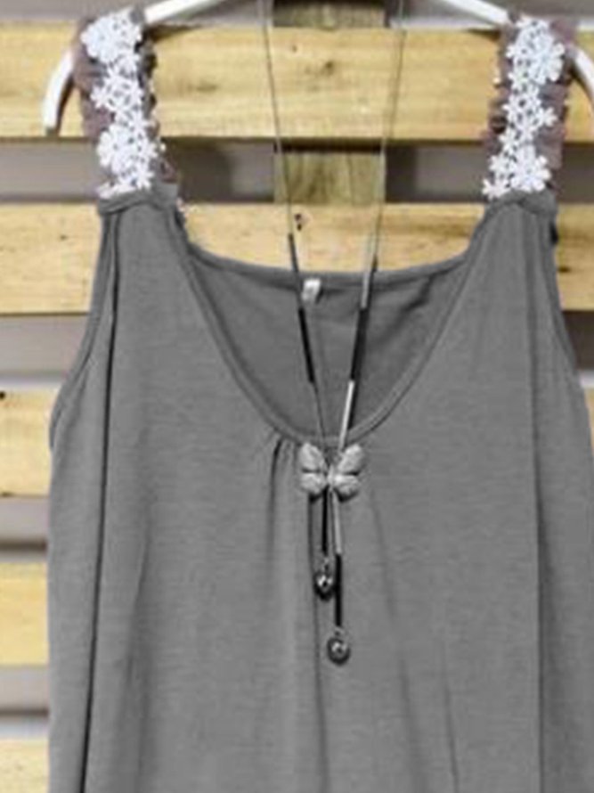 Sleeveless Plus Size V Neck Casual Knitting Dress