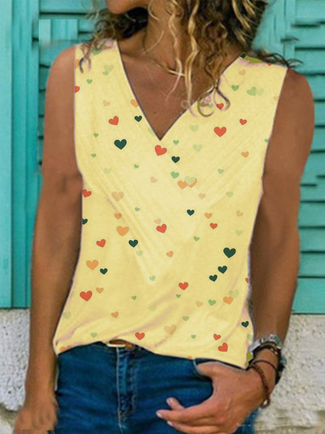 Sleeveless Vintage CottonBlend Shirts & Tops Clothing Vintage V