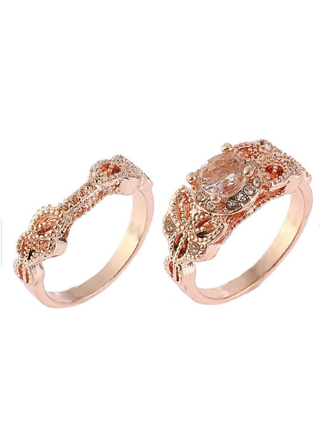 Rose Gold Alloy Vintage Rings Accessories Noracora Rose Gold